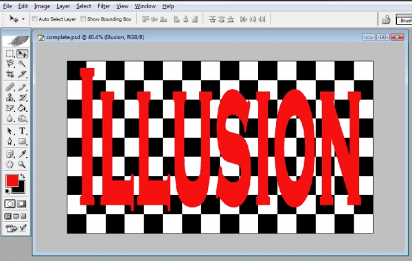 Creation of Checkered Illusion: Step 12